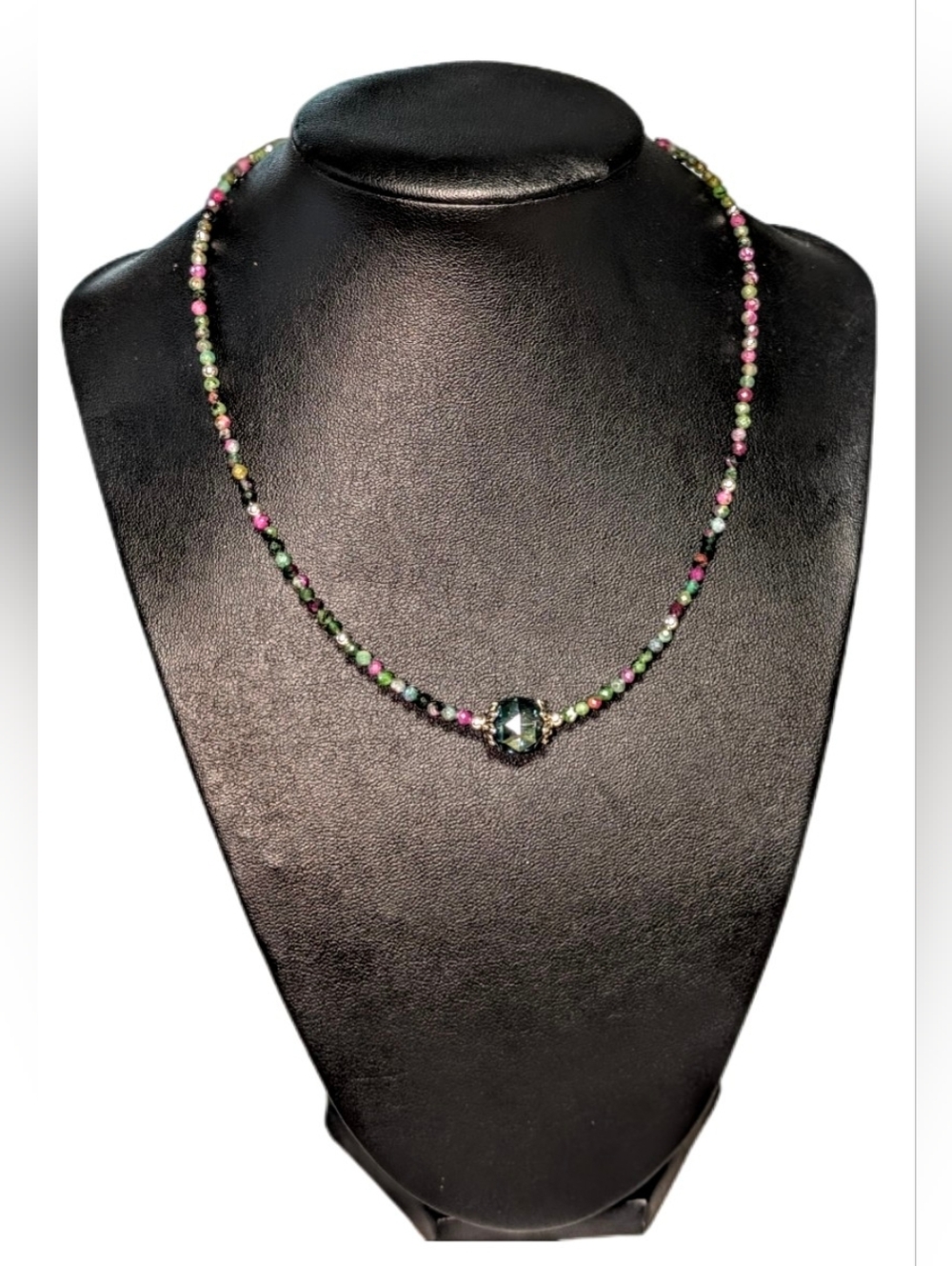 Handmade Tourmaline Beaded Necklace